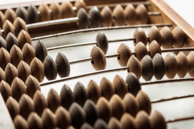  ahşap Vintage abacus yakın çekim