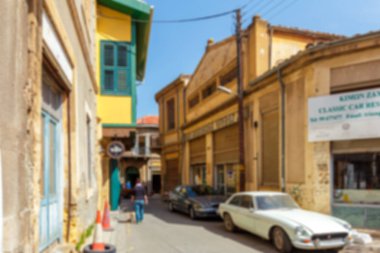 Şehir bokeh arka plan bulanıklık