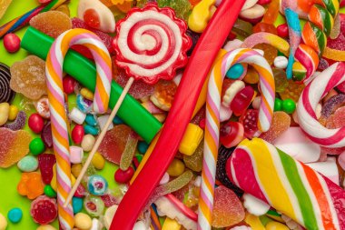 Karışık şekerler closeup