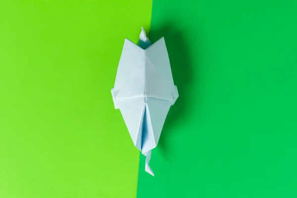 Primer Plano Papeles Origami Sobre Fondo Colorido — Foto de Stock