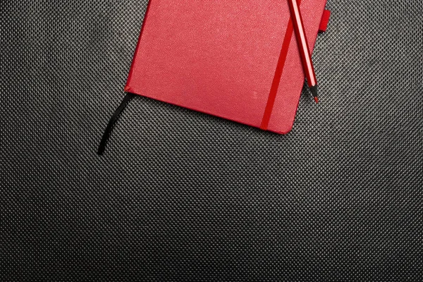 Caderno Branco Mesa — Fotografia de Stock