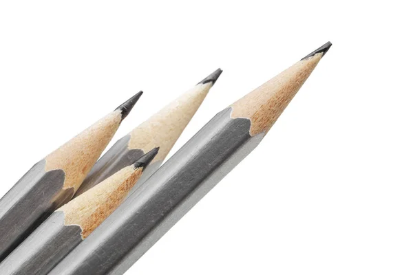 간단한 연필의 더미의 가까이 — 스톡 사진