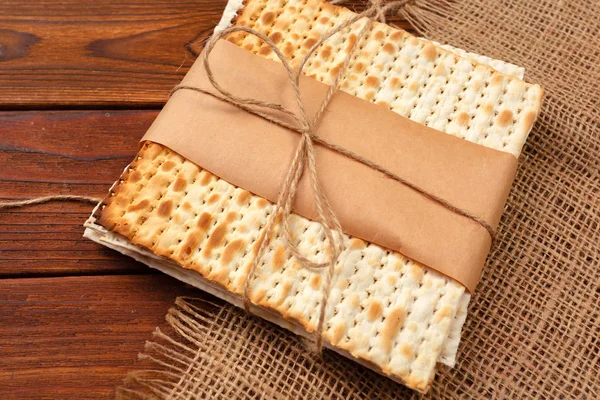 Jewish Traditional Passover Matzo Bread — Stock Photo, Image