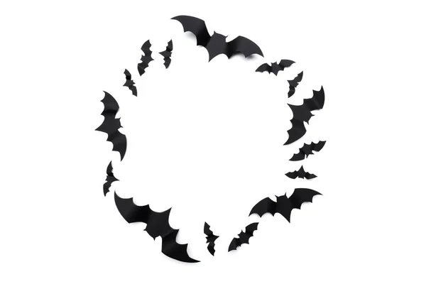 Halloween Decoration Concept Paper Bats Flying — Stock Photo, Image