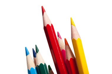 Eğitim ya da kavram okula geri. Kadar renk kalem makro çekim kapatın