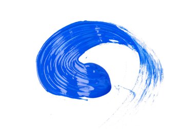 Mavi beyaz arka plan üzerinde izole boya izleri