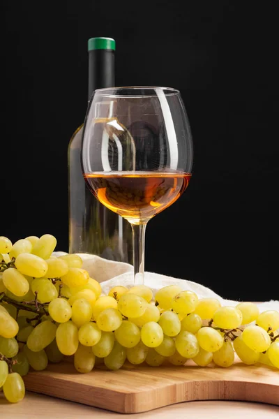 Vinho Uvas Mesa — Fotografia de Stock