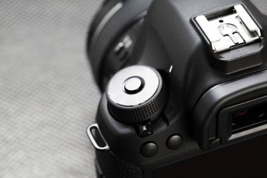 ayrıntılarda modern Dijital Slr fotoğraf makinesinin yakın çekim 
