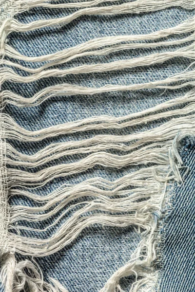 Close Textura Tecido Jeans Azul — Fotografia de Stock