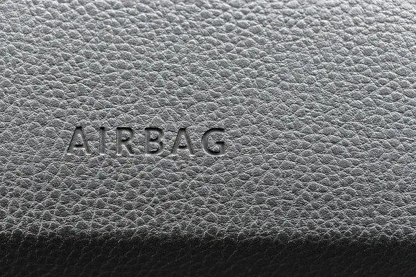 Airbag Ikonen Bil Bakgrund Närbild — Stockfoto