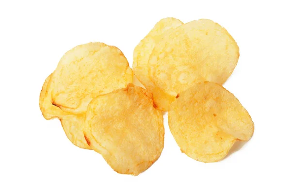 Patatas Fritas Aisladas Blanco —  Fotos de Stock