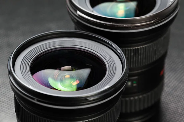 Close Modern Camera Lens Details — Stock Photo, Image