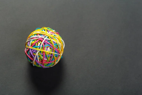 Rubber Band Ball  on background,close up