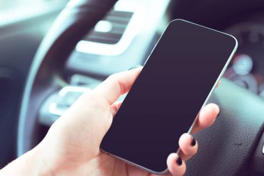 sürücüyü arka plan, bir cep telefonu ile kapatmak