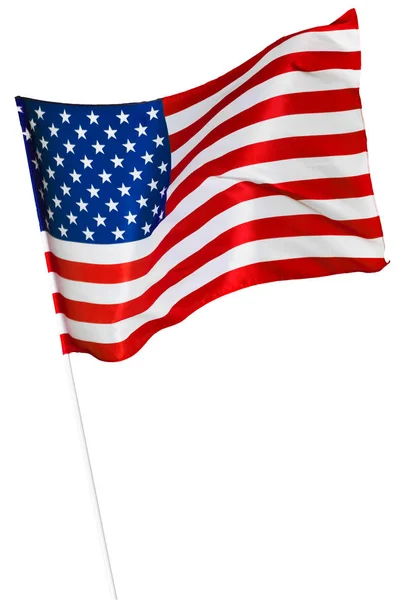 American Flag Isolated White — Stock Photo, Image