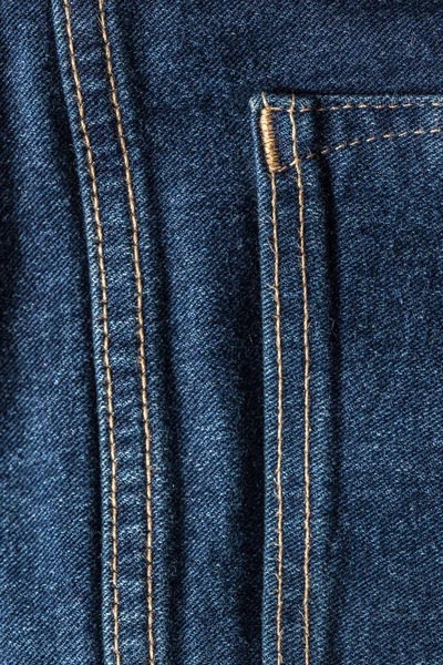 Närbild Blå Jeans Tyg Textur — Stockfoto