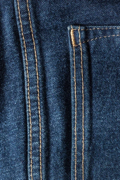 Primo Piano Della Texture Del Tessuto Jeans Blu — Foto Stock