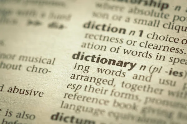 Κοντινό Πλάνο Του Λεξικό Ορισμό Της Λέξης — Φωτογραφία Αρχείου
