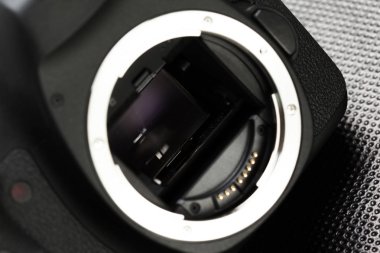 ayrıntılarda modern Dijital Slr fotoğraf makinesinin yakın çekim 