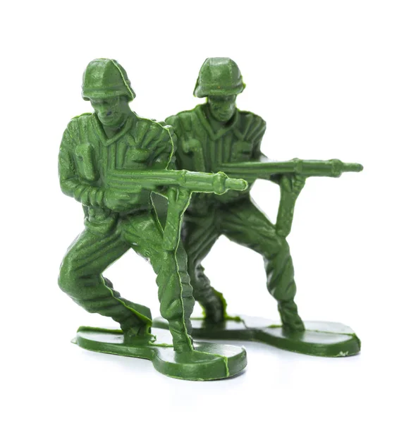 Збірка Традиційних Іграшкових Солдатів Ізольовано Білому Тлі — стокове фото