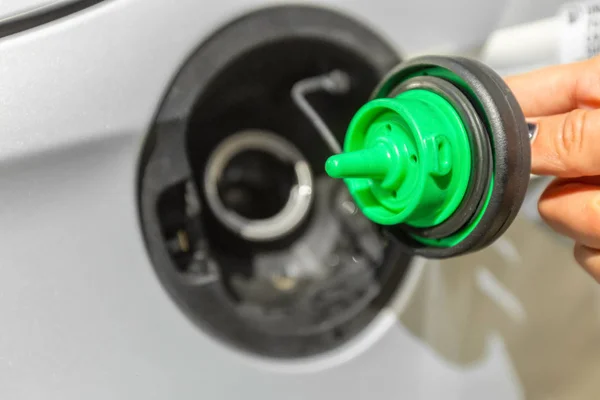 Modern Car Details Closed Fuel Cap — Stock Photo, Image