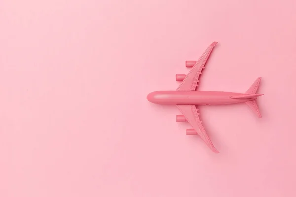 Modelo Avião Avião Fundo Cor Pastel — Fotografia de Stock