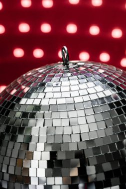 Parlak ayna disko topu yakın çekim