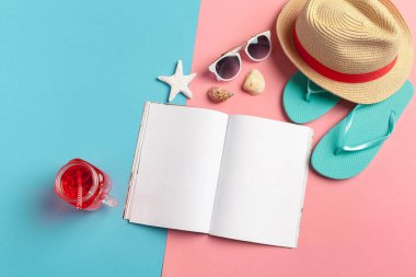 Yazma günlük yaz plaj tatil kavramı