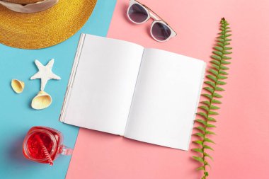 Yazma günlük yaz plaj tatil kavramı