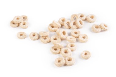 Mısır yüzük beyaz arka plan üzerinde izole kahvaltı için