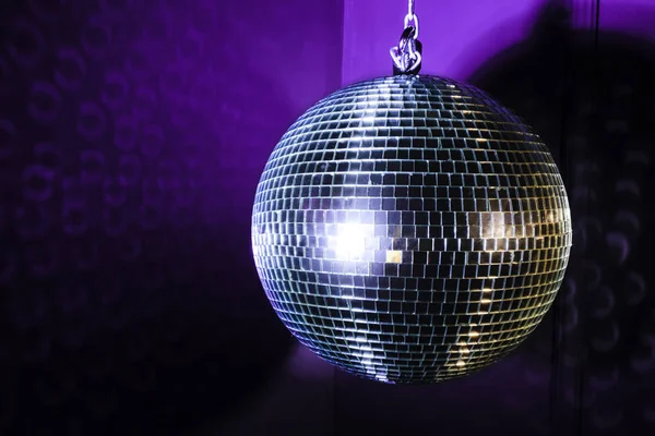 Close Bright Mirror Disco Ball — Stock Photo, Image
