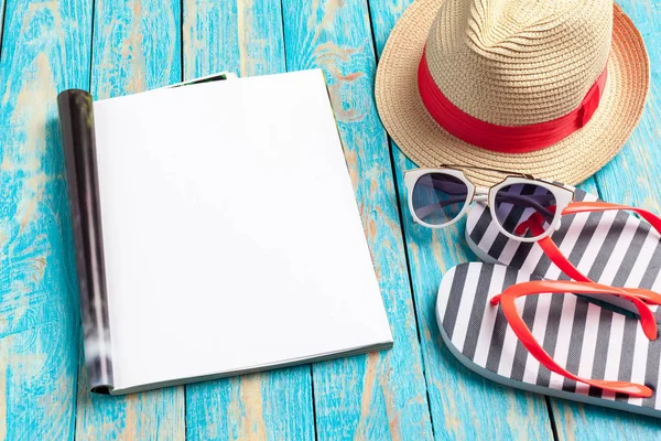Yazma günlük yaz plaj tatil kavramı