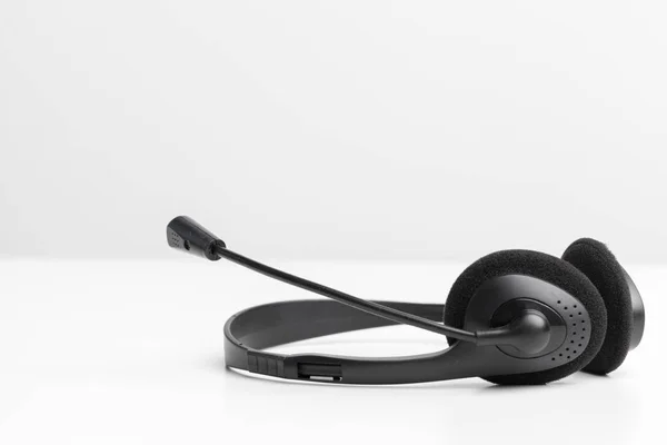 Audio Headset Auf Dem Tisch — Stockfoto