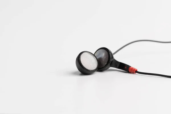 Concept Digital Music Headphones Isolated White Background — Stock Photo, Image