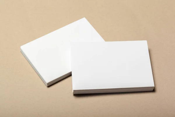 Pedaços Papel Branco Para Simular Fundo Bege — Fotografia de Stock