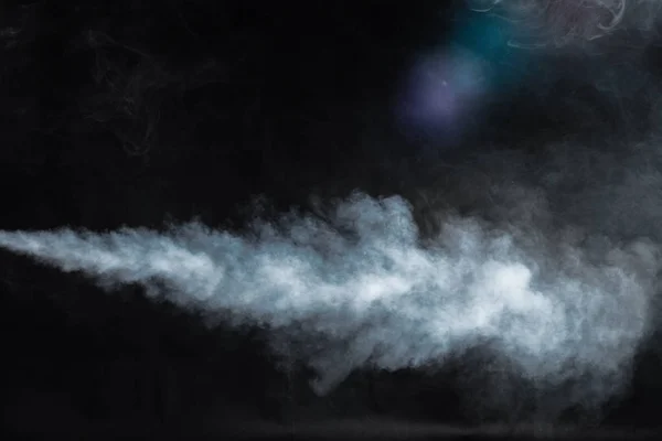 White Smoke Black Background — Stock Photo, Image
