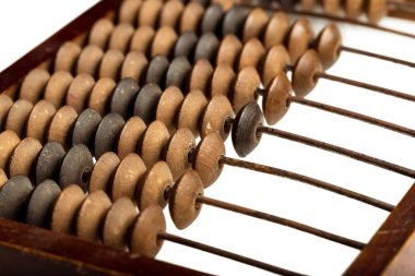  ahşap Vintage abacus yakın çekim