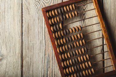 ahşap Vintage abacus yakın çekim