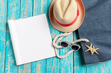 beyaz boş çarşafları, tatil kavramı ile günlüğü kapat