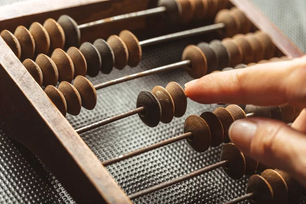 Primer Plano Madera Vintage Abacus — Foto de Stock