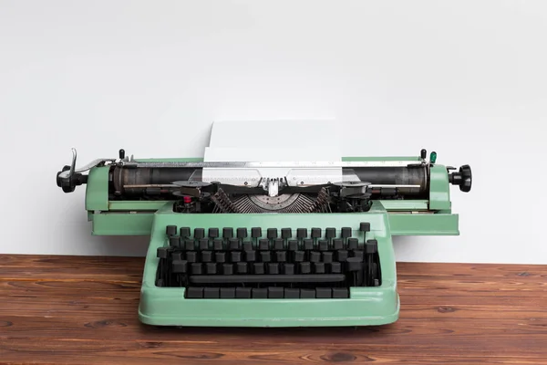 Close Van Groene Vintage Typemachine Machine — Stockfoto