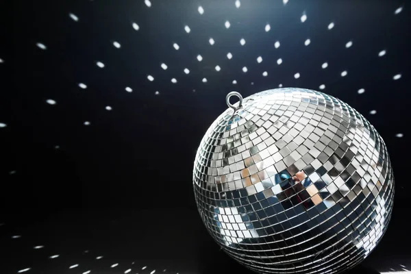 Világos Tükör Disco Labdát Közelről — Stock Fotó
