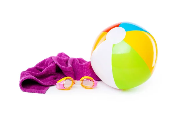 Inflatable Ball Swimming Equipment Isolated White — Stock Photo, Image