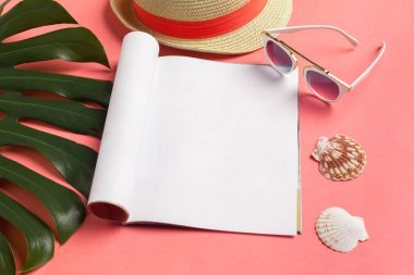 beyaz boş çarşafları, tatil kavramı ile günlüğü kapat