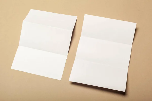 Pedaços Papel Branco Para Simular Fundo Bege — Fotografia de Stock