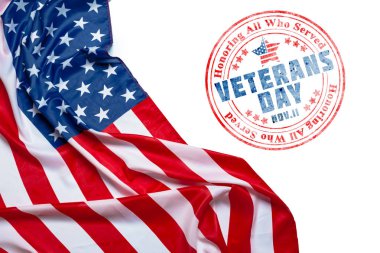 Gaziler günü Amerikan bayrağı, tatil kavramı ile bileşkesi 