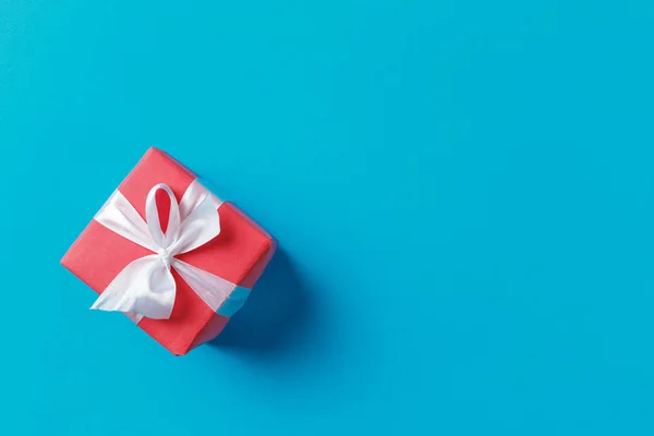 Close Gift Box Colorful Background — Stock Photo, Image