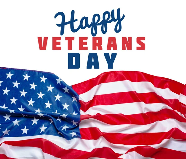 Composto Veteranos Dia Com Bandeira Americana Conceito Férias — Fotografia de Stock