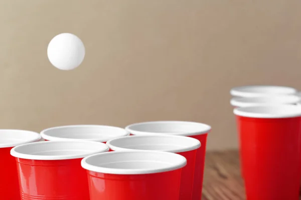 College party sport - beer pong