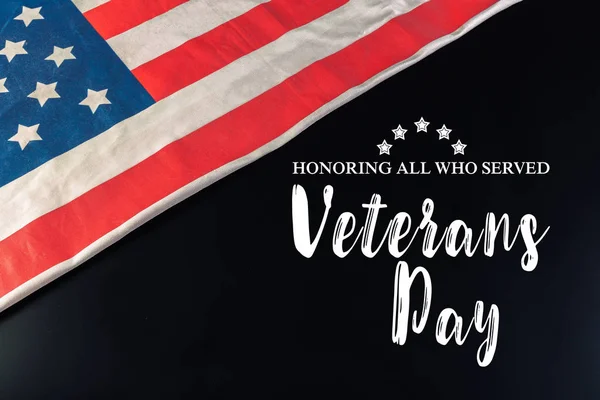 composite of veterans day with american flag, holiday concept